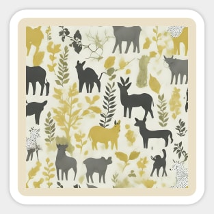 Animal Silhouettes pattern Sticker